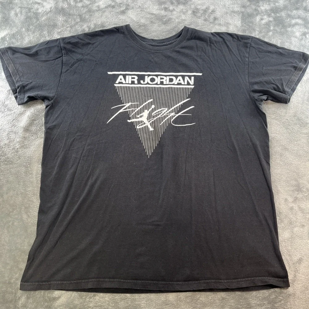 Vintage Air Jordan Flight Black T Shirt 3XL Short Sleeve Basketball Adult